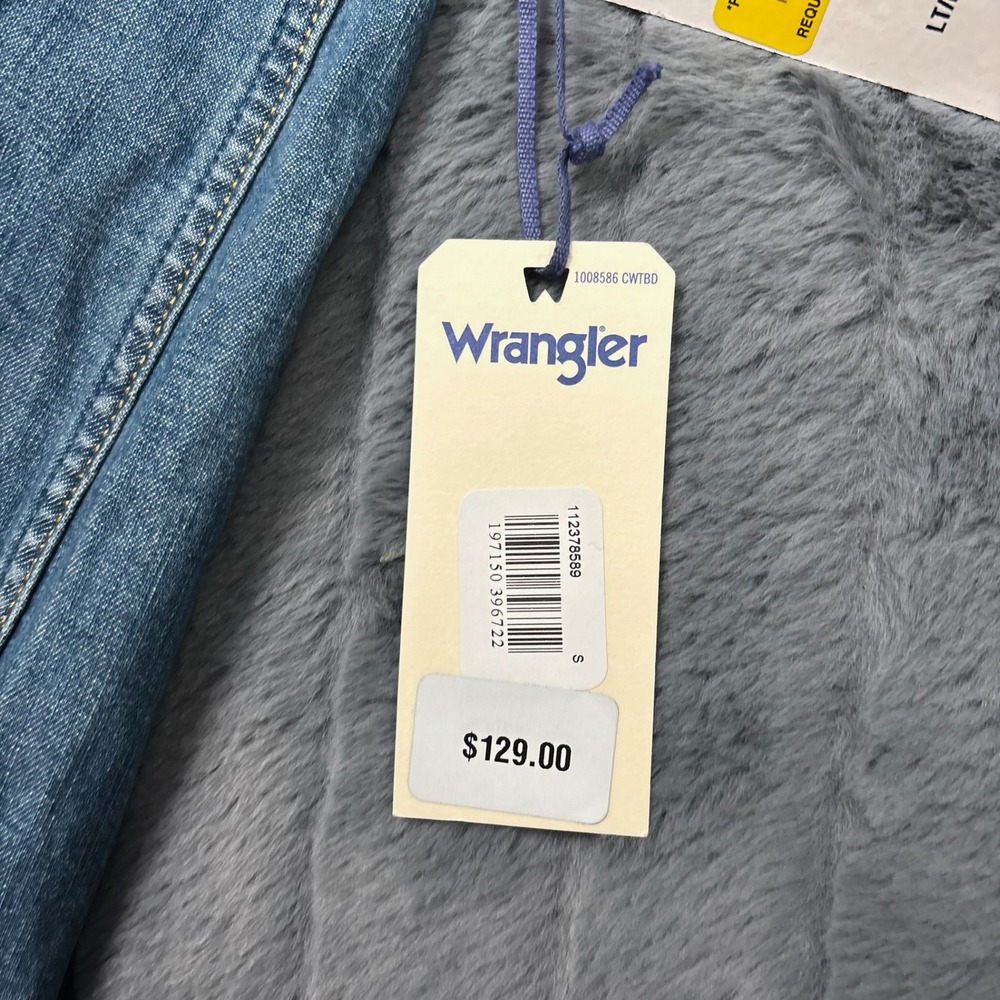 Wrangler Heritage Halter Denim Jumpsuit Light Wash Wide Leg 112378589 Womens S - Picture 8 of 12